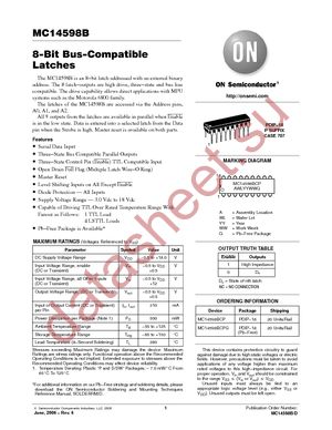 MC14598BCPG datasheet  